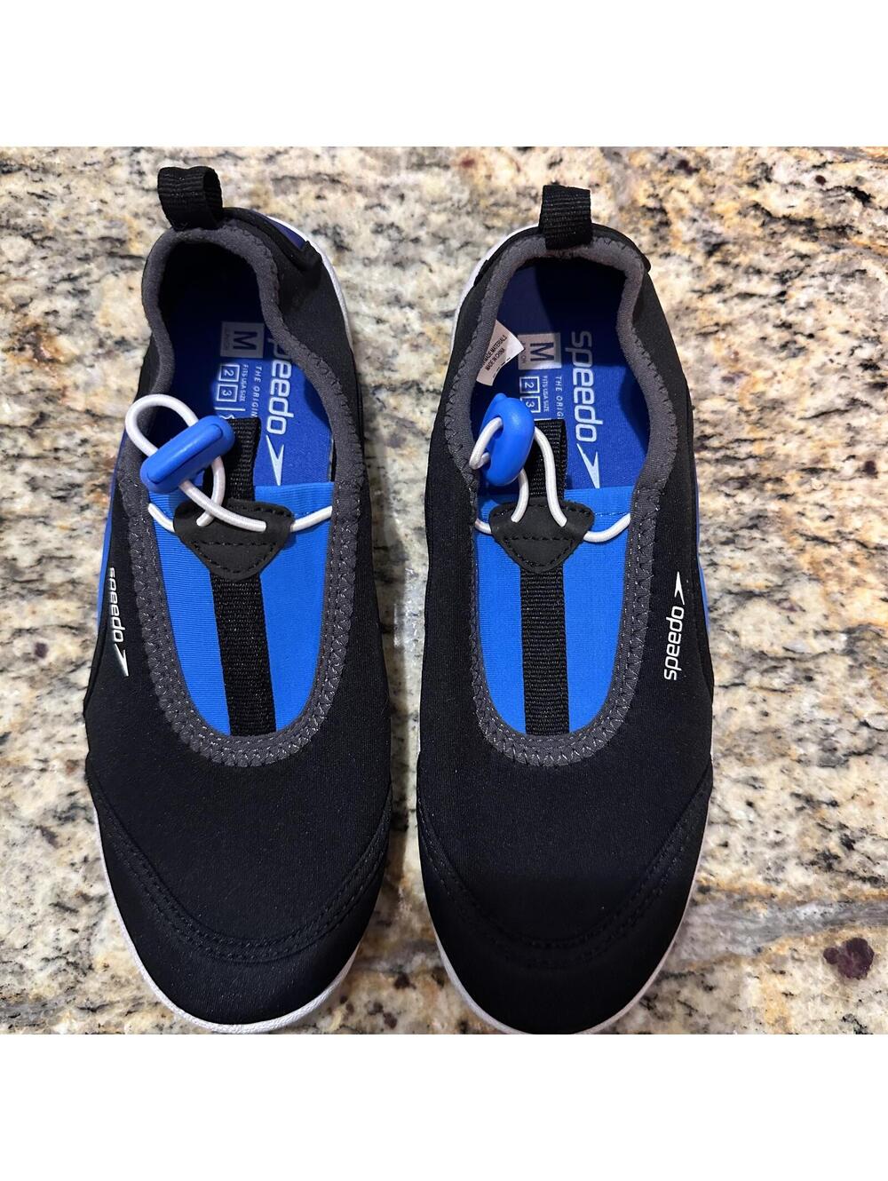 Speedo Water Shoes Black and Blue Size M 7-8